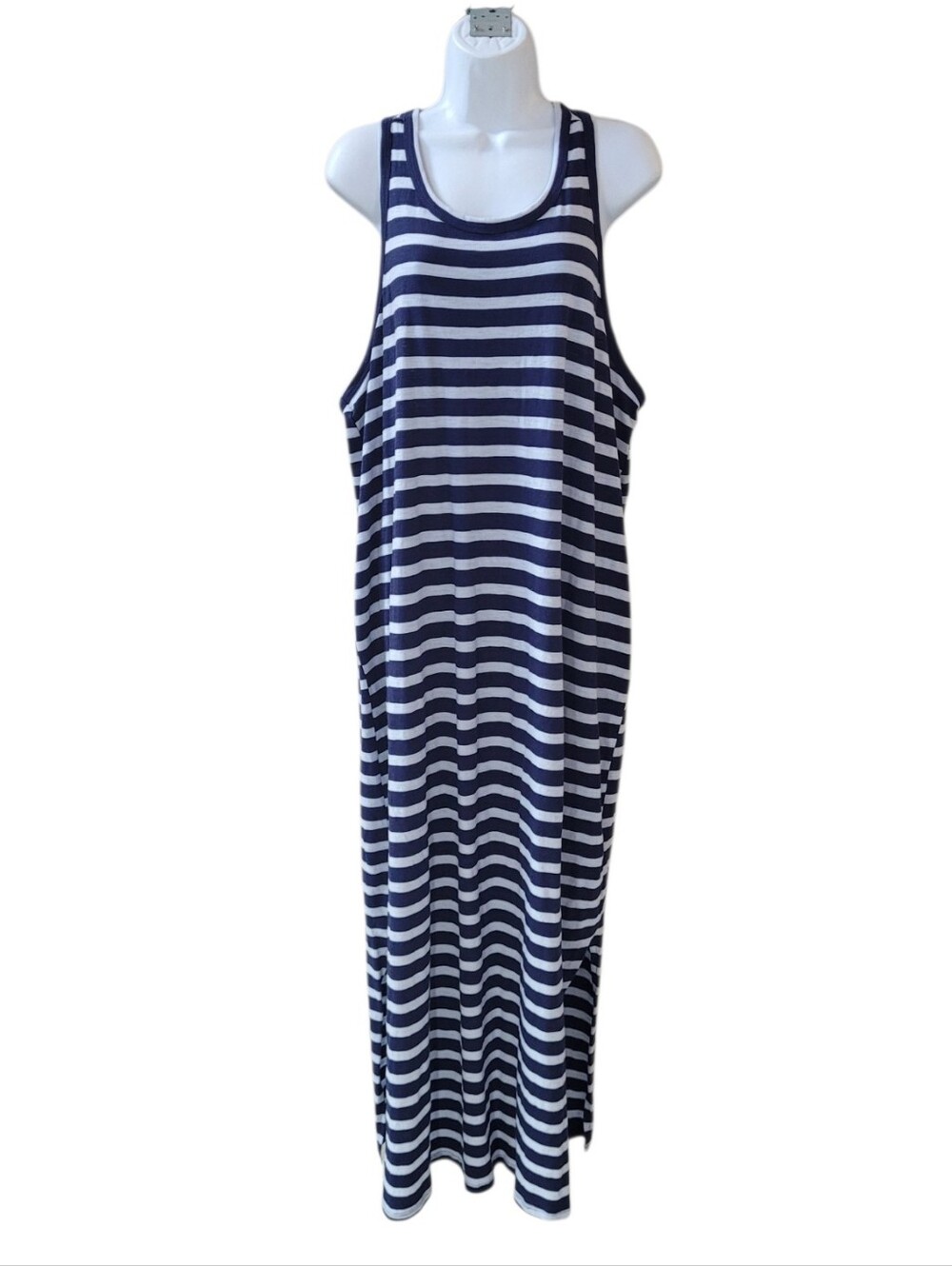 LANE BRYANT Blue Stripe Tank Racerback Midi Dress Size 18/20